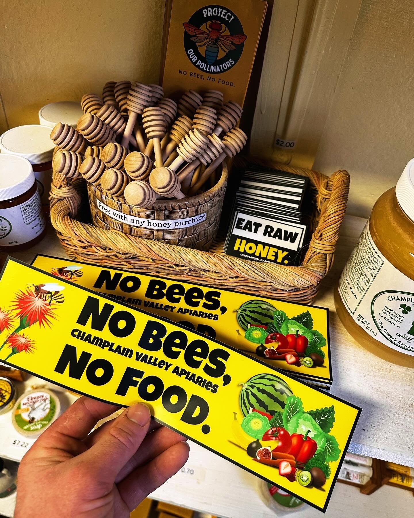 No Bees No Food Bumpersticker