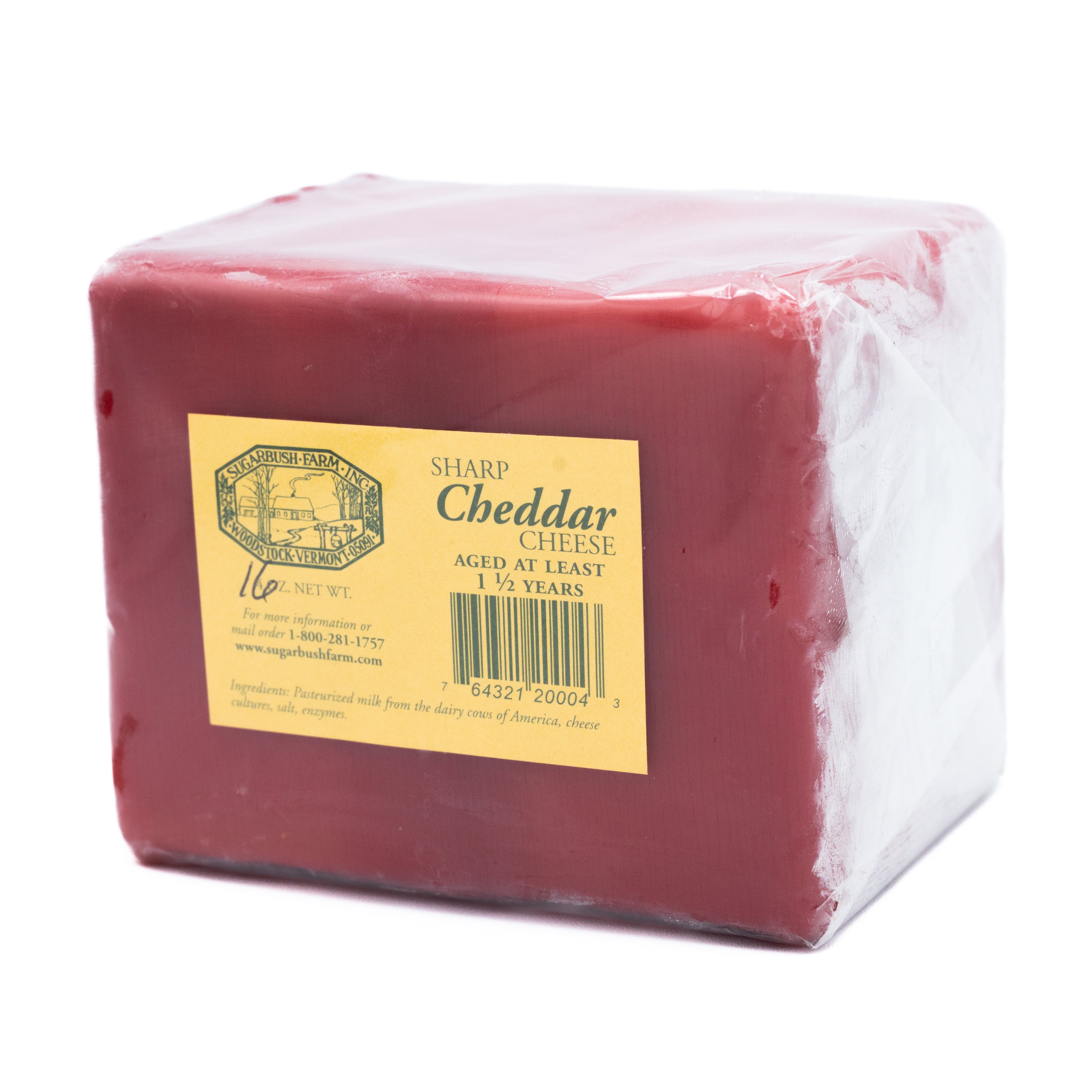 Aged Vermont Sharp Cheddar Cheese - 1 Lb - Sugarbush Farm